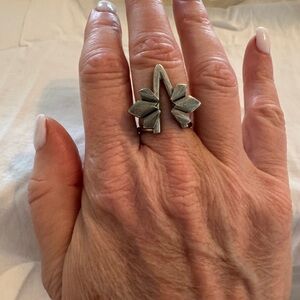 Silver Geometric Women's Ring
